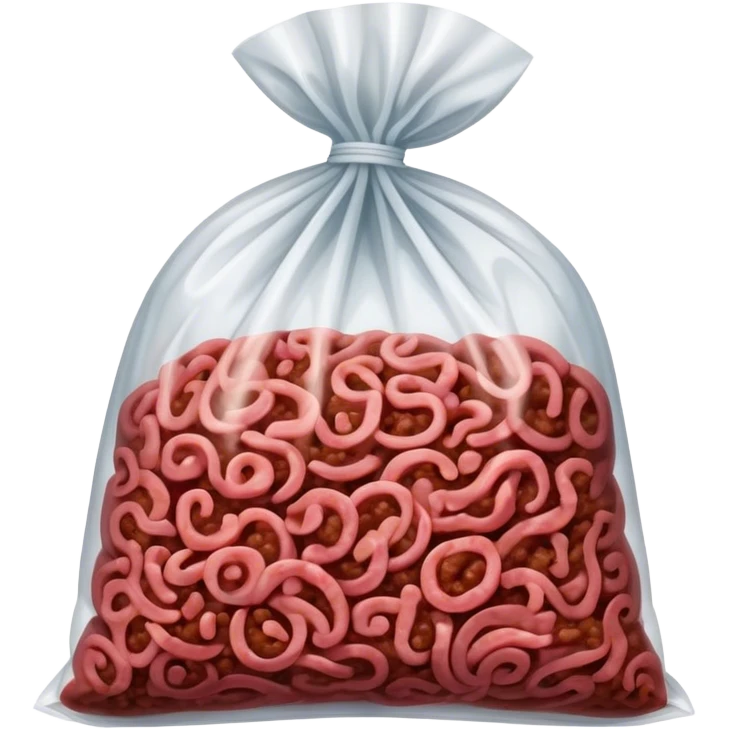 chopped ground beef in a bag emoji