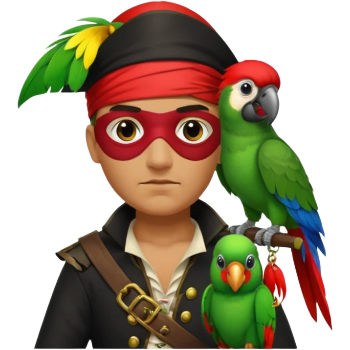 pirate and parrot emoji