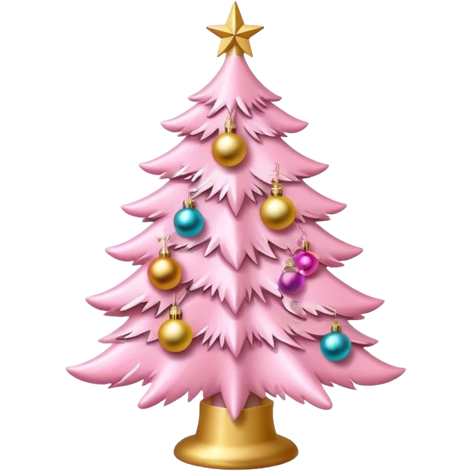 baby pink christmas tree emoji