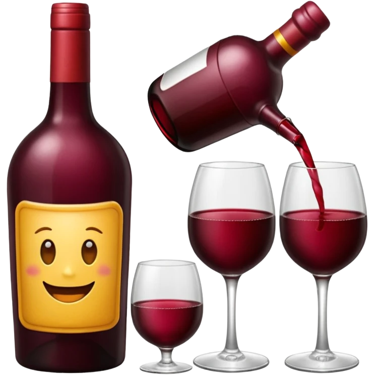 Emojis de vinho vermelho, bolsa, emoji