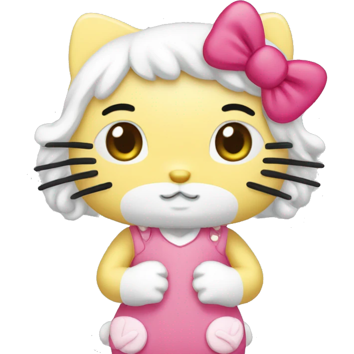 Hello kitty con gestos emoji