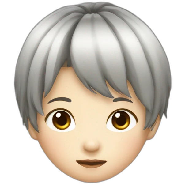 a japanese child with hair like a bowl emoji