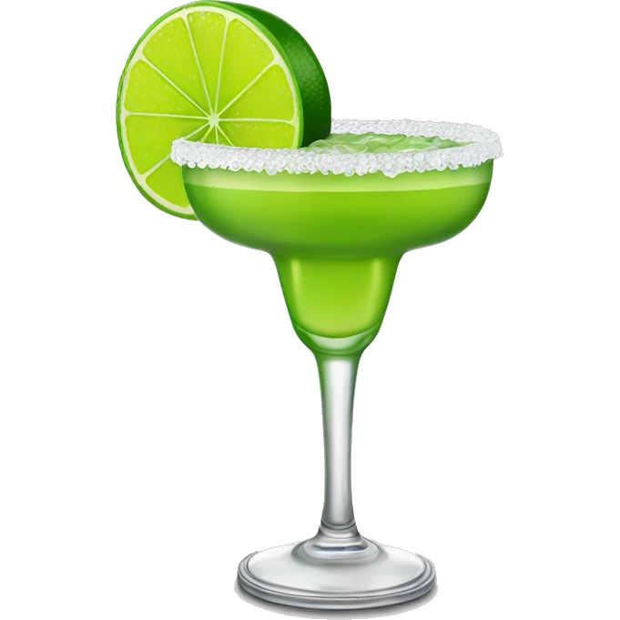 realistic lime margarita with tajin rim emoji