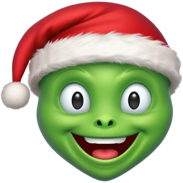 Happy Alien with santa hat emoji