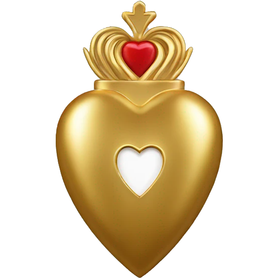 gold sacred heart emoji