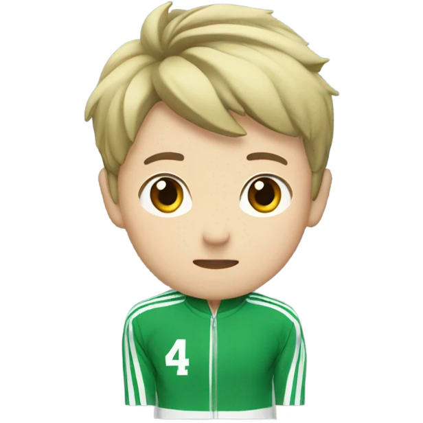 Squid game player seong gi hun in green track suit  emoji