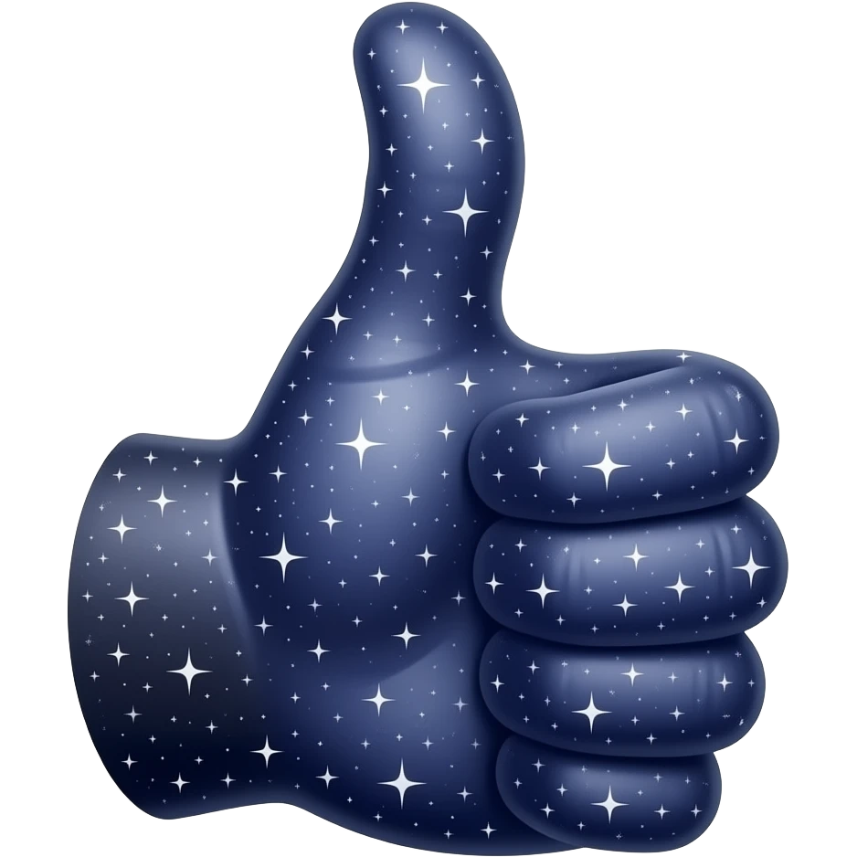 Galaxy thumbs up but looking legit emoji