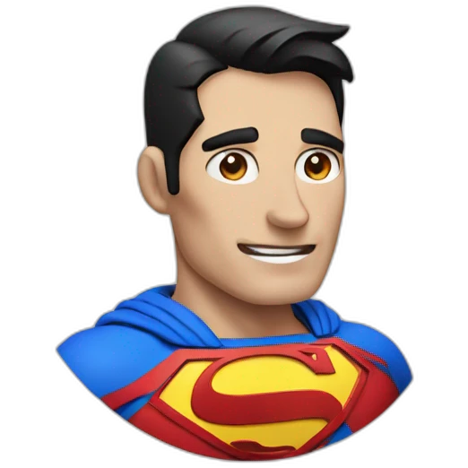 Circular superman face emoji