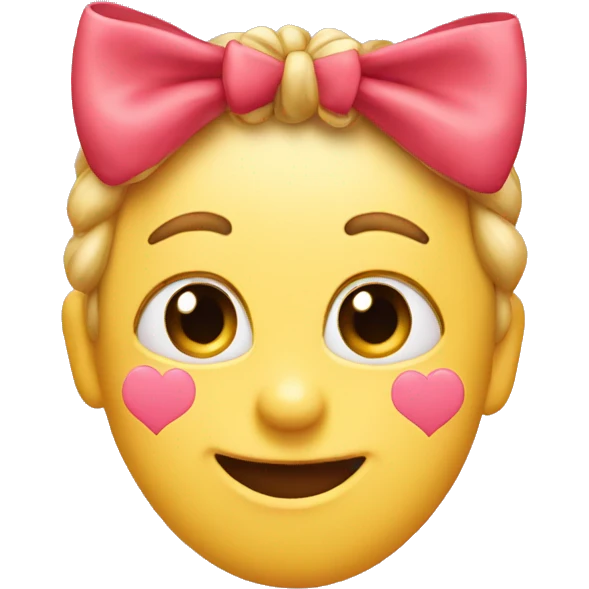 A heart face emoji with bows emoji