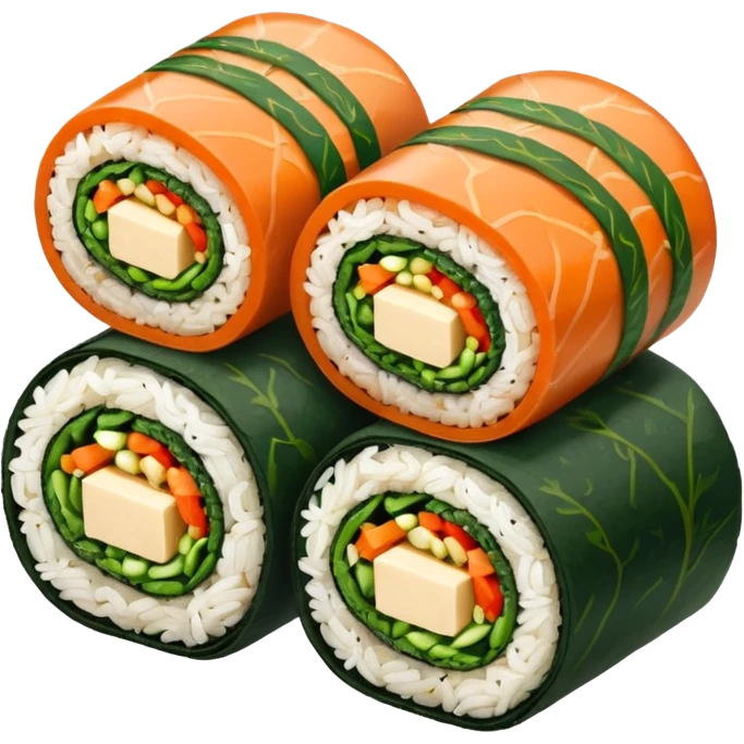 tofu kimbap roll emoji