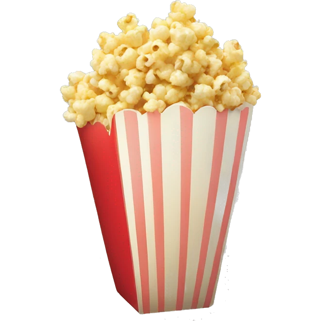 popcorn and heart emoji