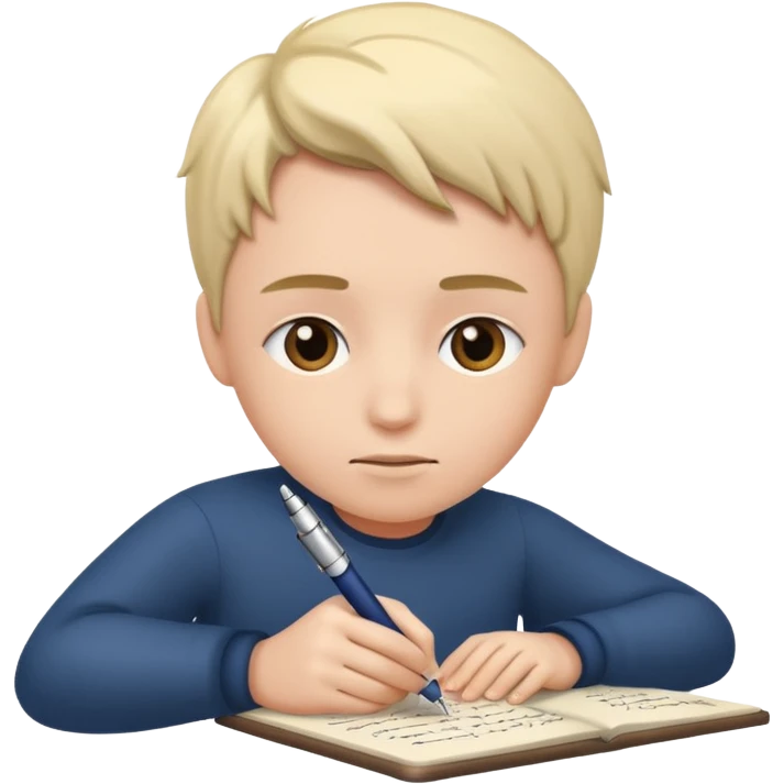 Person writing emoji