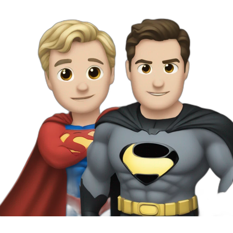 Batman and superman emoji
