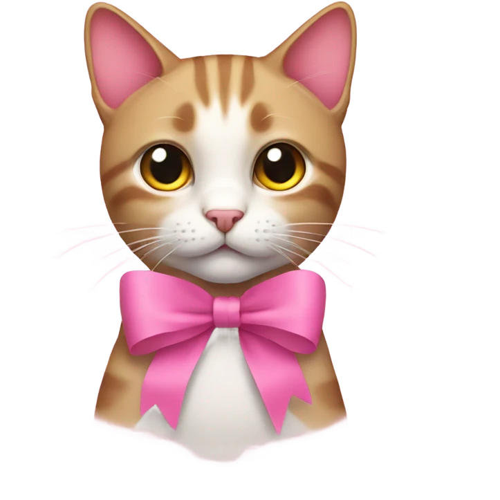 cat with pink bows emoji