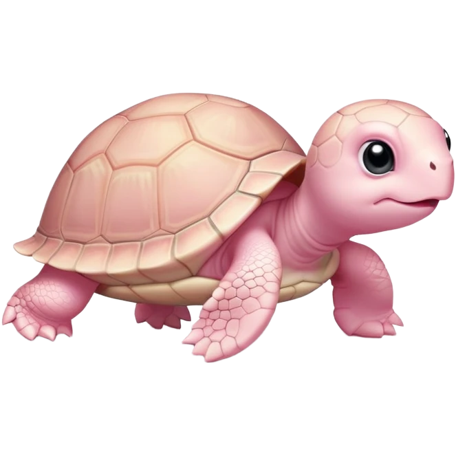 tiny light pink baby turtle in a cute pose emoji