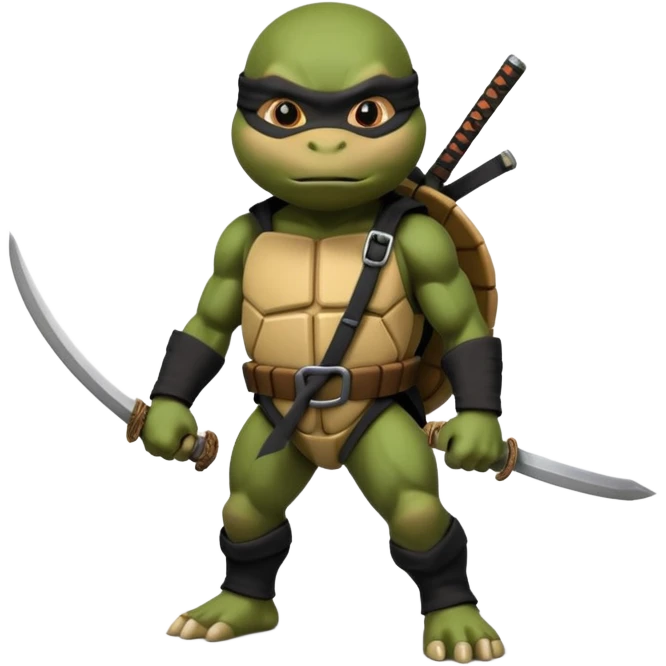 Teenage Mutant Ninja Turtles dressed in black ninja attire emoji