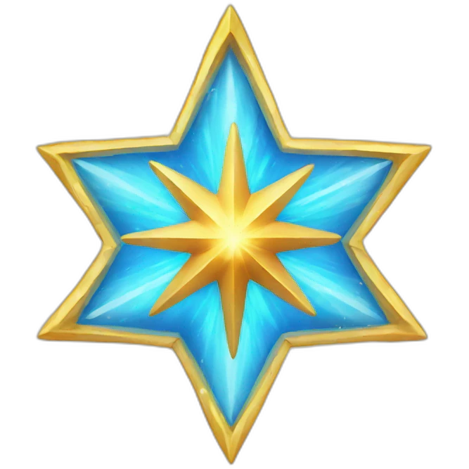 eight pointed golden fantasy star emoji