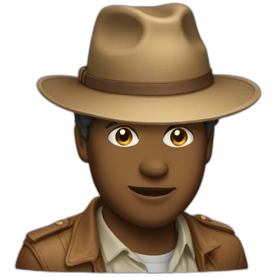 Chat avec un chapeau emoji