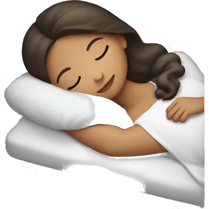 Brunette girl sleeping emoji
