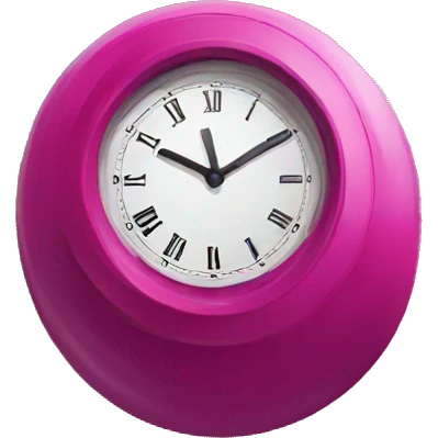 magenta clock emoji