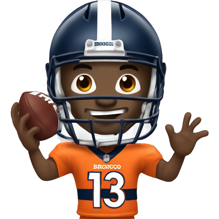 NFL football player, Denver broncos, touchdown   emoji