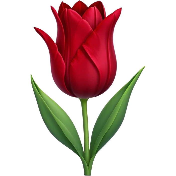 Dark red tulip emoji