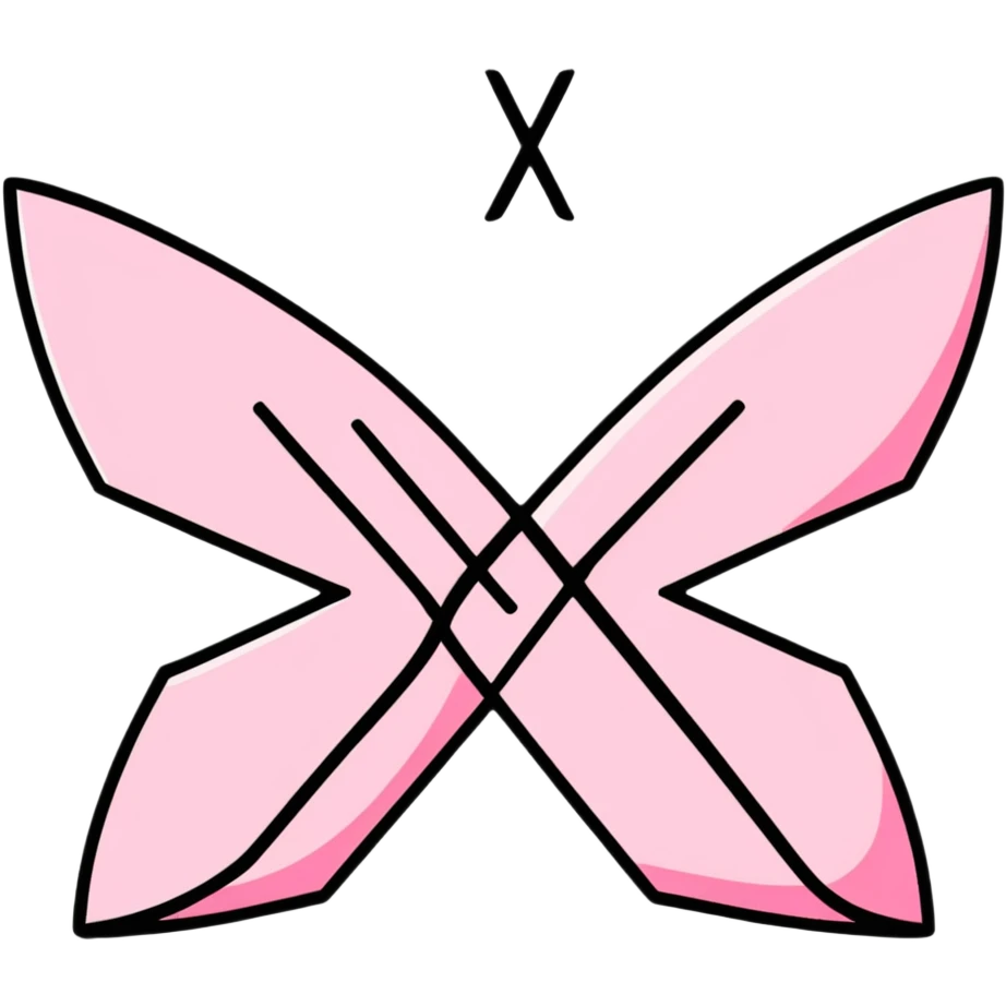 pink X mark, wrong symbol, cancel emoji