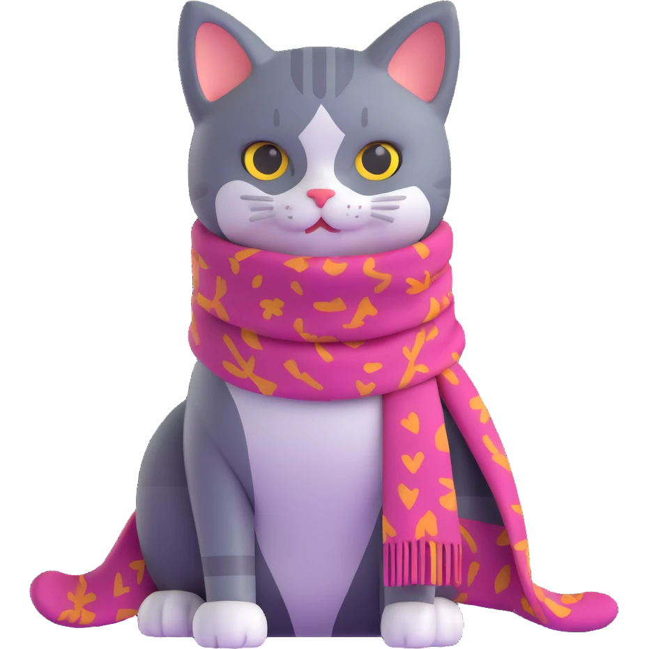 cat with scarf emoji