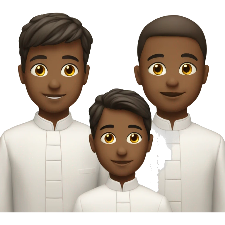 3 boys at teir first religious Communion emoji