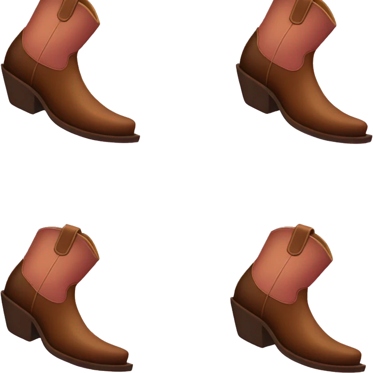 Light pink and brown cowboy boots emoji