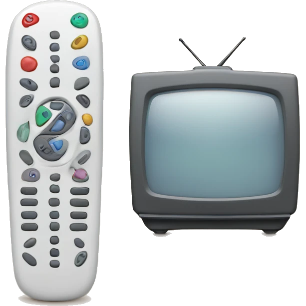 tv remote with hand on button  emoji