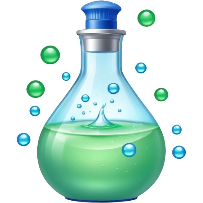 Cetaphil white bottle with light green cap and blue-green label, glowing softly. Surrounded by tiny light orbs and silky sparkles flowing like hydration waves. Feels like a gentle skin shield potion in a glossy, minimalist flask. emoji