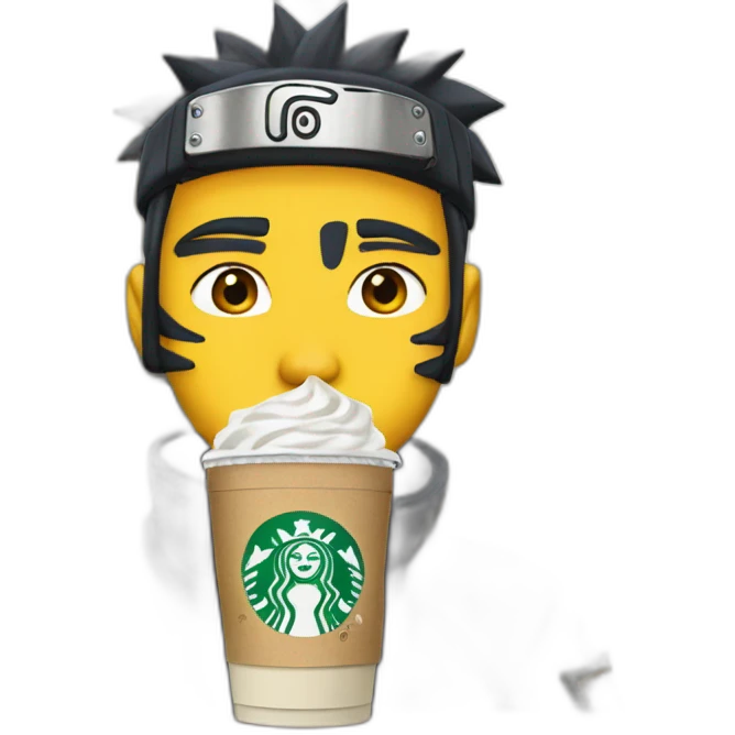 naruto drinks starbucks emoji