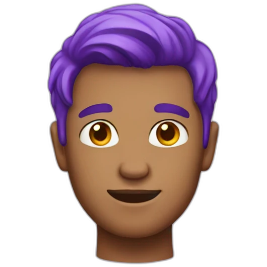 guy with purple hair emoji