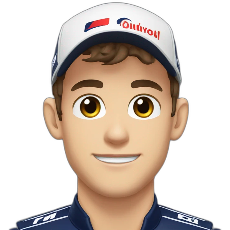 pierre gasly qui conduis une f1 emoji