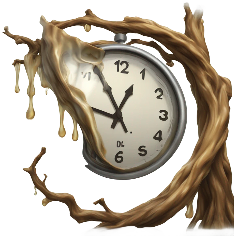 salvador dali melted clock emoji