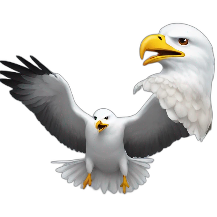Gull and eagle emoji