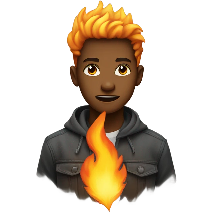 Boy on fire emoji