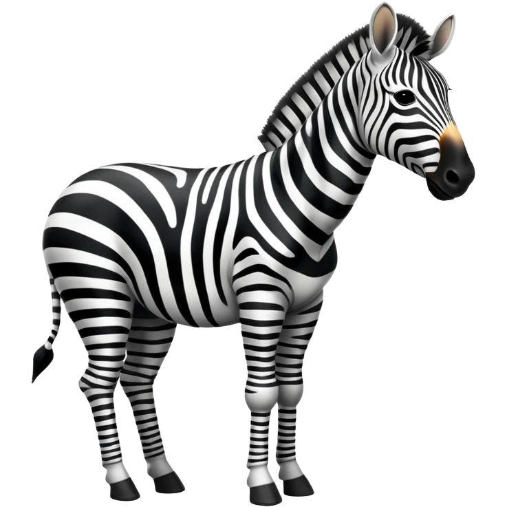 zebra with black and white stripes emoji