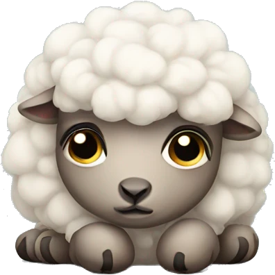 Sad baby sheep emoji
