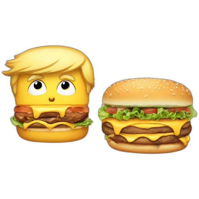 Donald Trump who eat a humberger emoji