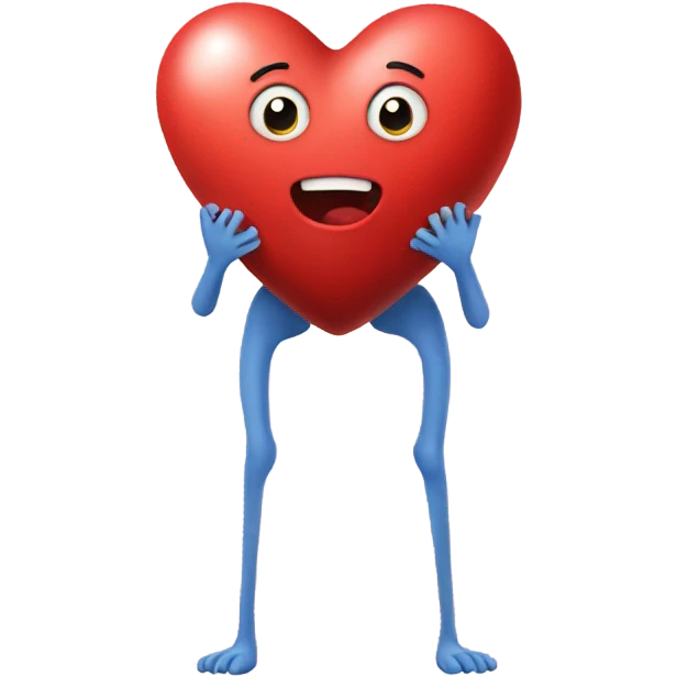 Heart with legs emoji