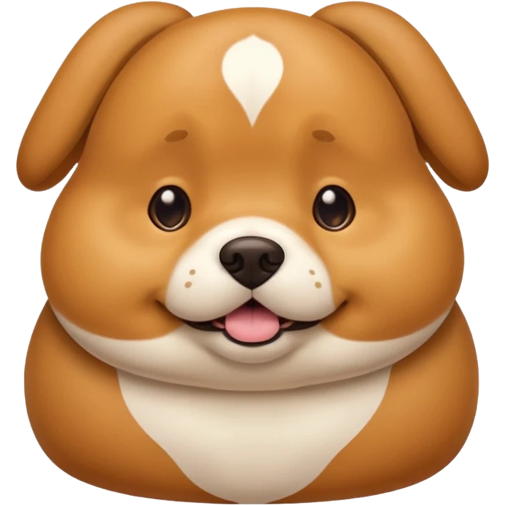 Cachorro caramelo gordo  emoji