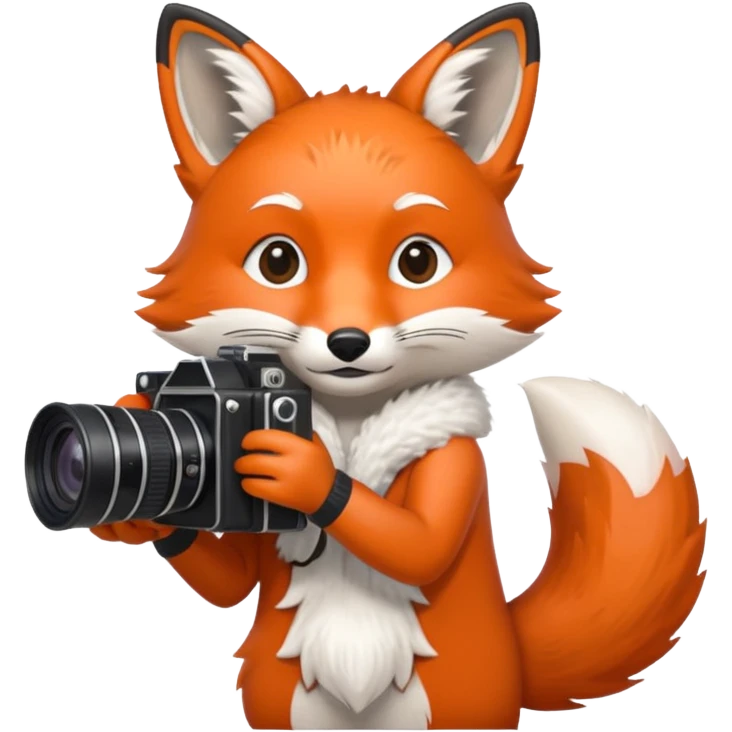 red fox white camera emoji