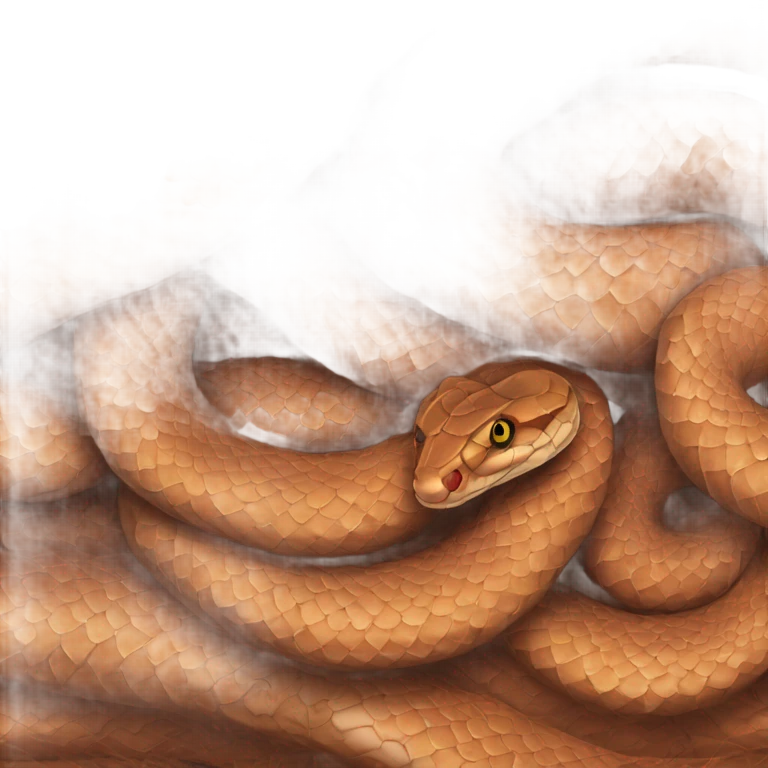 Copperhead snake with realistic patterns and scales  emoji
