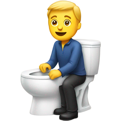 Toilet with man  emoji