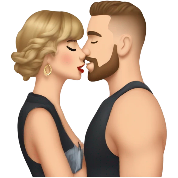 Taylor swift kissing Travis kelce emoji