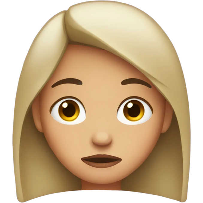 Annoyed girl covering her forehead emoji
