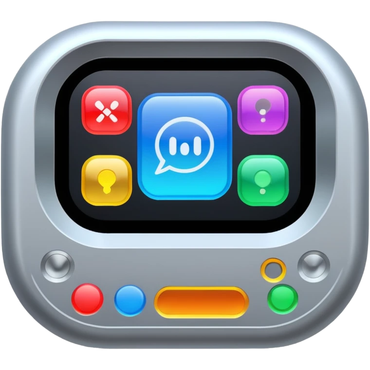 Chat bubble with CNC controller inside emoji