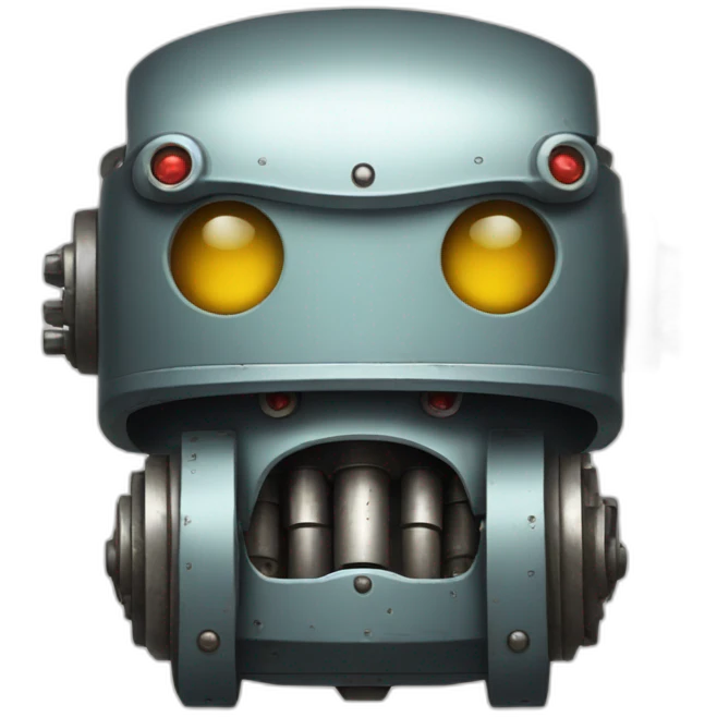Warhammer robot saying ban emoji